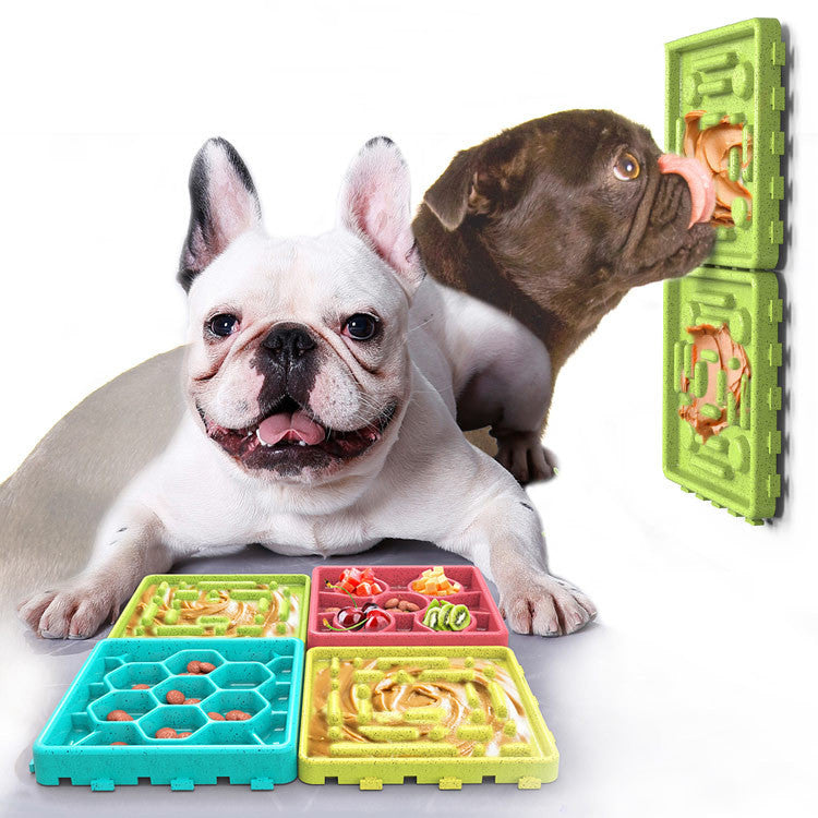 Dog Licking Mat (Peanut Design) — Slow Feeder with Suction Cups