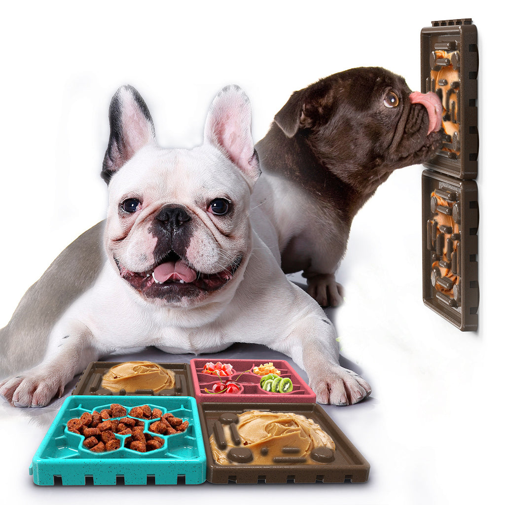 Dog Licking Mat (Peanut Design) — Slow Feeder with Suction Cups