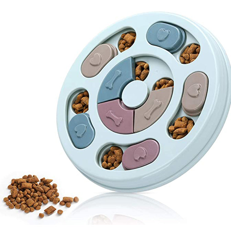 Circular Puzzle Feeding Bowl (Non-Slip) — Keeps Dogs Busy at Mealtime