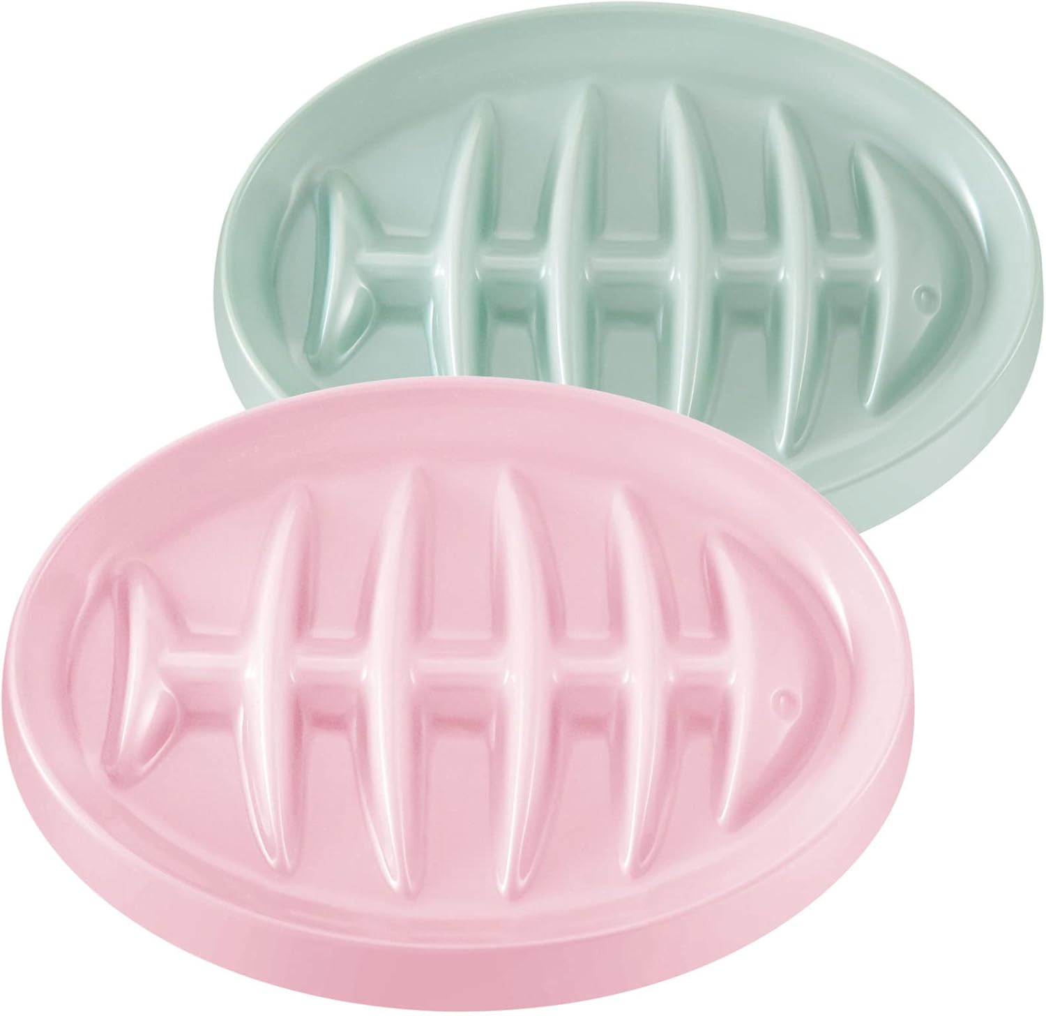 Fishbone Cat Slow Feeder Bowl — Anti-Gulping & Bloat Prevention