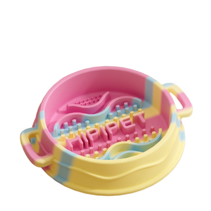 Double-Ear Silicone Slow Food Bowl — Anti-Choking Mat for Dogs