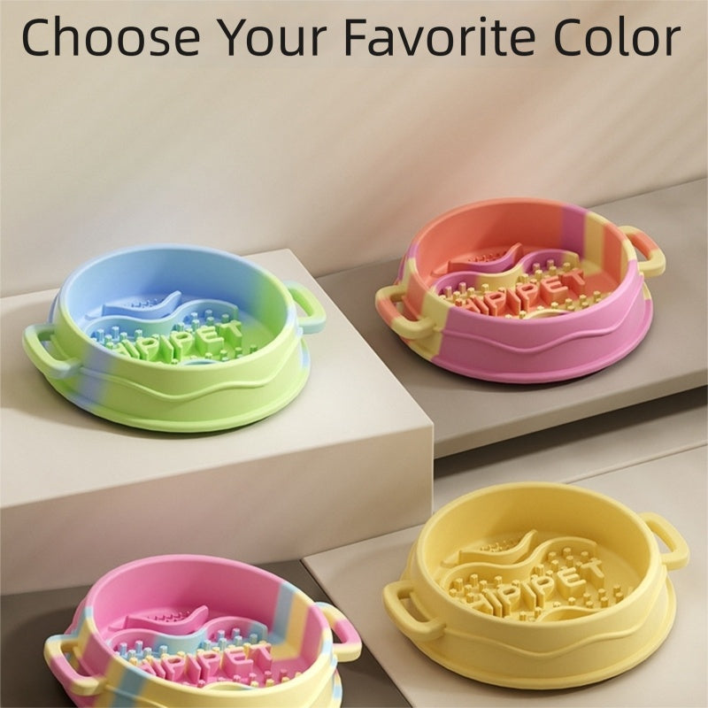 Double-Ear Silicone Slow Food Bowl — Anti-Choking Mat for Dogs