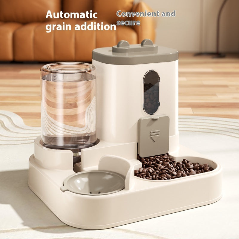 Automatic Pet Feeder & Water Dispenser — Dual Bowl System