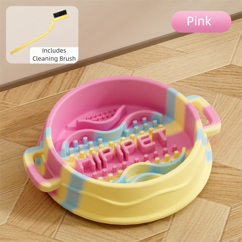 Double-Ear Silicone Slow Food Bowl — Anti-Choking Mat for Dogs