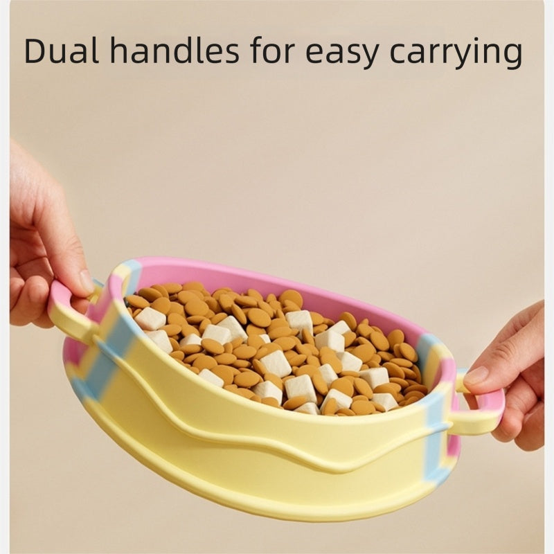 Double-Ear Silicone Slow Food Bowl — Anti-Choking Mat for Dogs