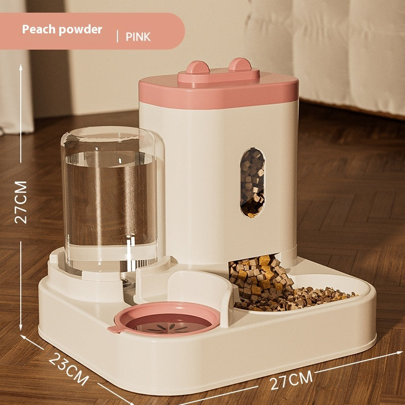 Automatic Pet Feeder & Water Dispenser — Dual Bowl System