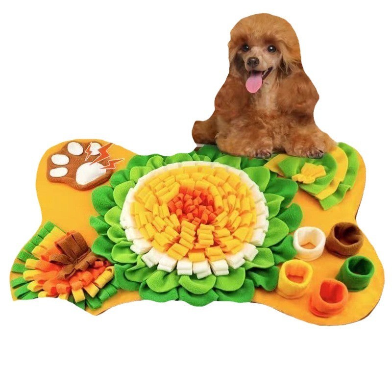Dog Puzzle Foraging Mat — Training Food-Dispensing Mat for Pets