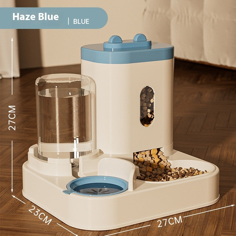 Automatic Pet Feeder & Water Dispenser — Dual Bowl System