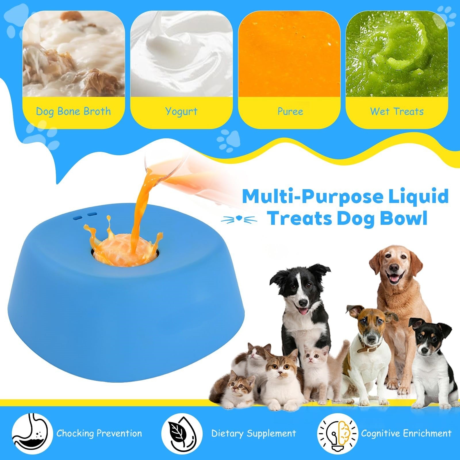 Pet Spherical Licking Bowl — Non-Slip Anti-Choking Slow Feeder