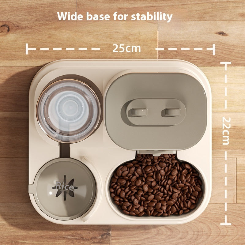 Automatic Pet Feeder & Water Dispenser — Dual Bowl System